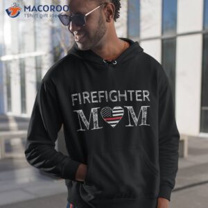 firefighter mom mother support the thin red line flag son shirt hoodie 1