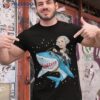 Fish George Washington Riding Shark American Merica Shirt