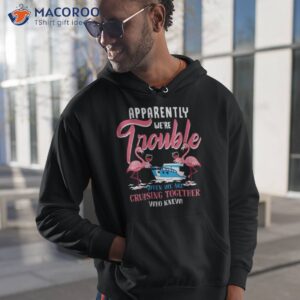 flamingo apparently were trouble when we are cruising together who knew shirt hoodie 1