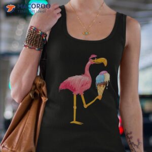 Flamingo Bird Holding Cone Icecream – Funny Ice Cream Lover Shirt