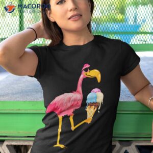 Flamingo Bird Holding Cone Icecream – Funny Ice Cream Lover Shirt