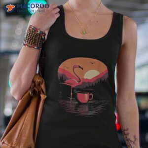 flamingo coffee drinking pink wading bird caf amp atilde amp copy drinker shirt tank top 4