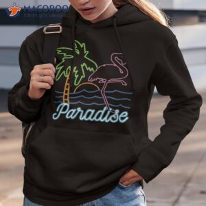 flamingo paradise vintage 80s retro pink shirt hoodie 3