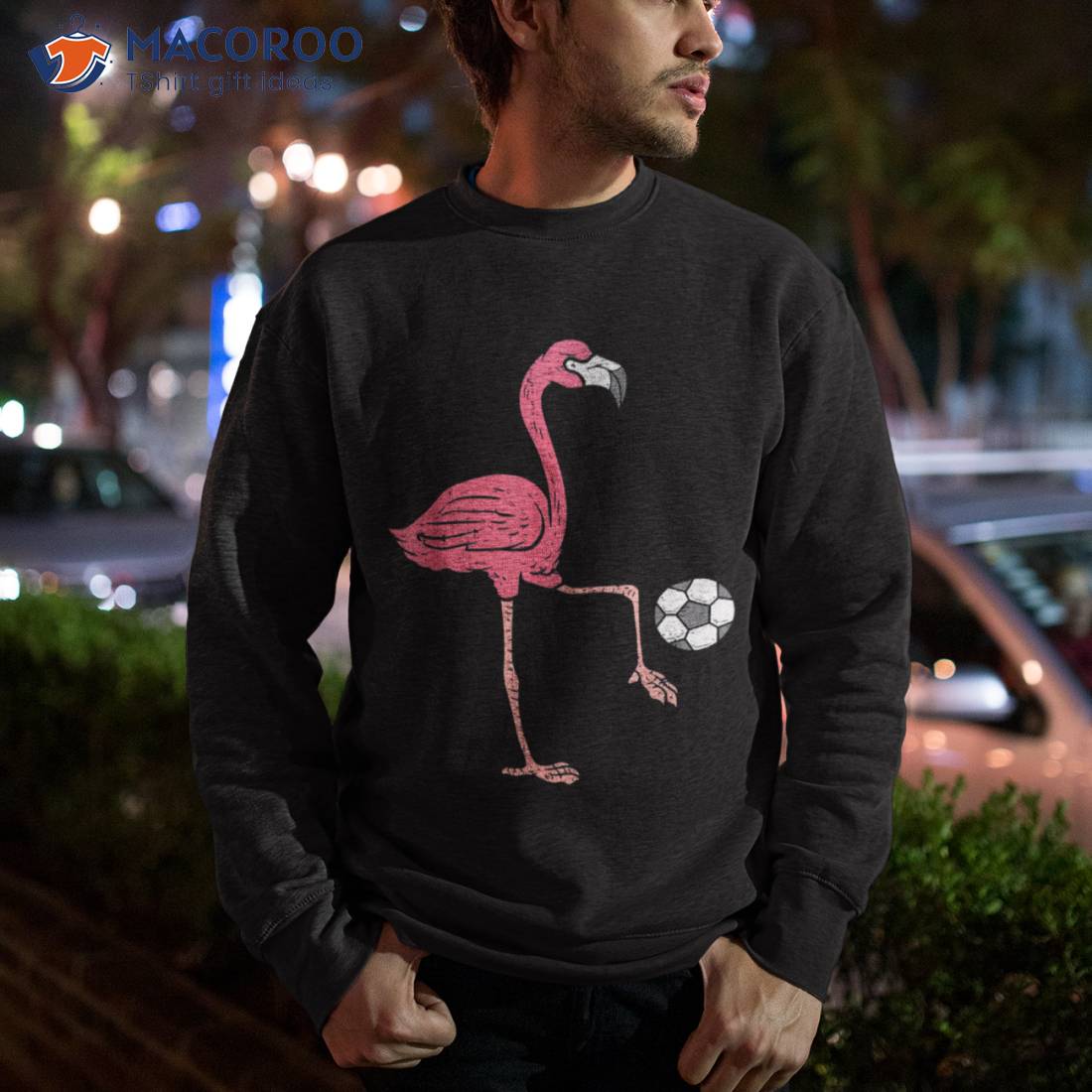 Flamingo Playing Soccer Football Player , Kids Shirt Flamingo Playing Soccer Football Player , Kids Shirt