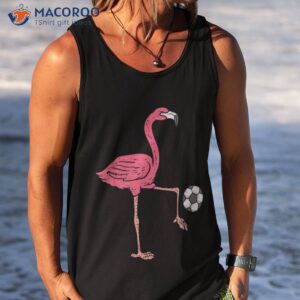 Flamingo Playing Soccer Football Player , Kids Shirt 3 flamingo playing soccer football player kids shirt tank top