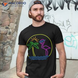 Flamingo Retro 80s Palm Tree Vacation Group Vintage Shirt