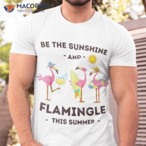 flamingos be the sunshine and flamingle this summer shirt tshirt