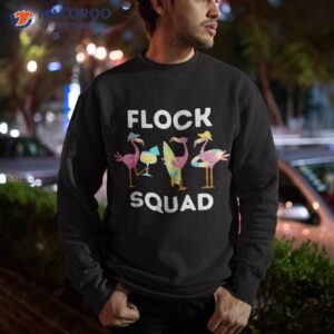 flock squad 3 funny flamingos on the beach girls shirt sweatshirt