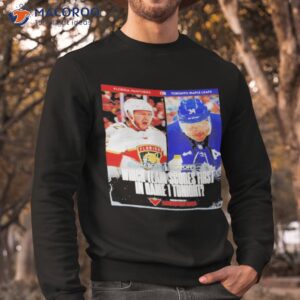 Florida Panthers Vs Toronto Maple Leafs Which Team Scores First In Game 1 Tonight Shirt 2 florida panthers vs toronto maple leafs which team scores first in game 1 tonight t shirt sweatshirt