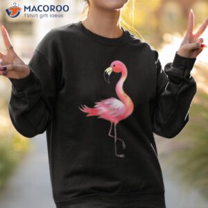 flower dandelion exotic animal tropical bird pink flamingo shirt sweatshirt 2