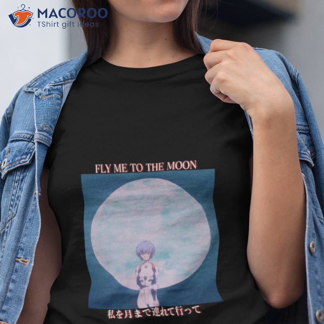 Fly Me To The Moon Take Me To The Moon Neon Genesis Evangelion Shirt Fly Me To The Moon Take Me To The Moon Neon Genesis Evangelion Shirt