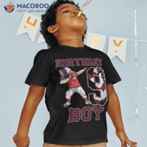 football boy dabbing 9th birthday love sneakers 9 year old shirt tshirt