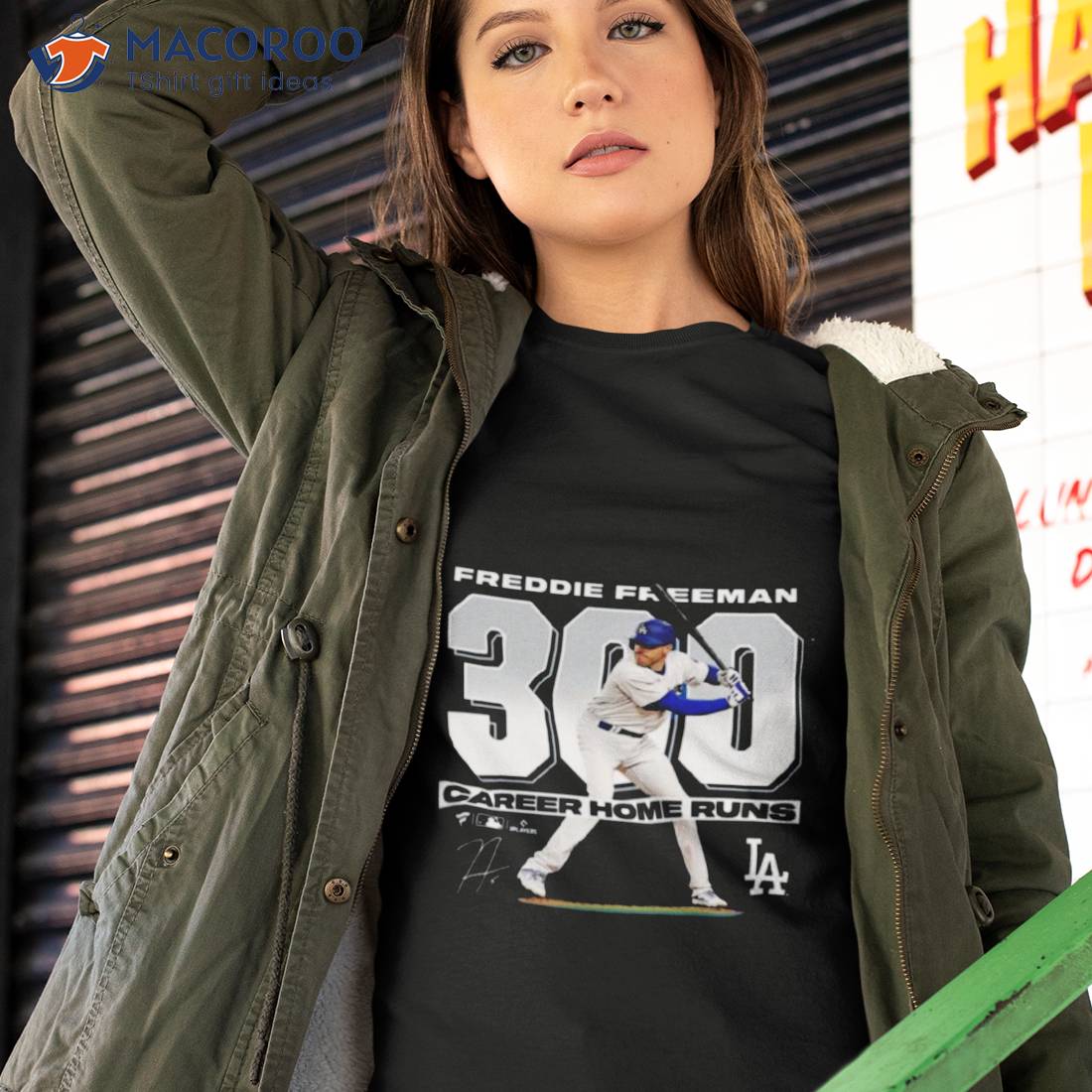 Freddie Freeman Los Angeles Dodgers 300 Career Home Runs Signature Shirt Freddie Freeman Los Angeles Dodgers 300 Career Home Runs Signature Shirt