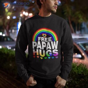 free papaw hugs tshirt dad rainbow gay pride shirt sweatshirt