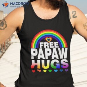 free papaw hugs tshirt dad rainbow gay pride shirt tank top 3