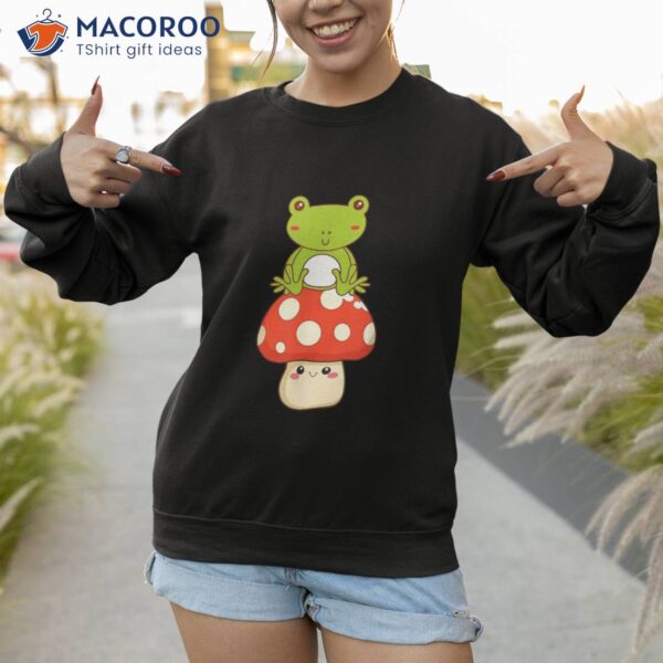 Frog And Mushroom Kawaii Funny Cute Shirt