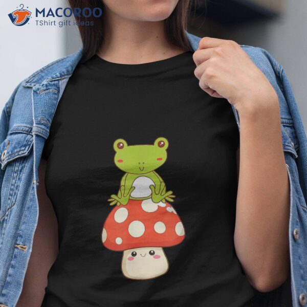 Frog And Mushroom Kawaii Funny Cute Shirt