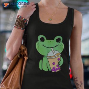 frog drinking bubble tea shirt tank top 4