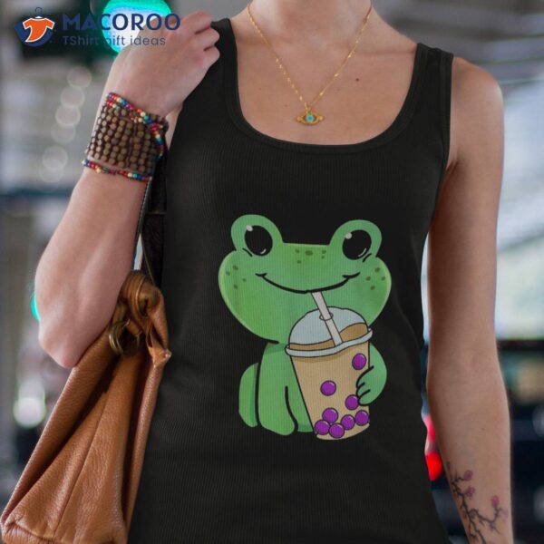 Frog Drinking Bubble Tea Shirt