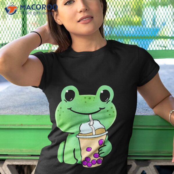 Frog Drinking Bubble Tea Shirt