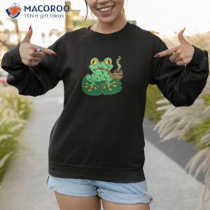 frog smoking a pipe aesthetic shirt sweatshirt