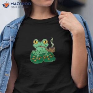 frog smoking a pipe aesthetic shirt tshirt