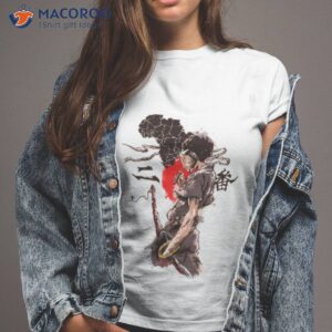 from arfrica to japan afro samura shirt tshirt 2