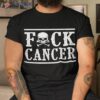 Fuck Cancer Skull And Crossbones Skeleton Breast Shirt