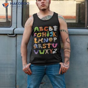 fun animal abcs learn back to school alphabet shirt for kids tank top 2