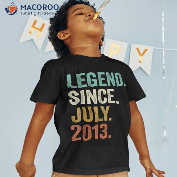 Funny 10 Year Old July 2013 Vintage Retro 10th Birthday Gift Shirt