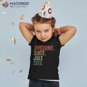 funny 10th birthday gift 10 year old awesome since july 2013 shirt tshirt 2