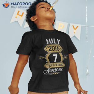 funny 7 year old july 2016 vintage retro 7th birthday gift shirt tshirt