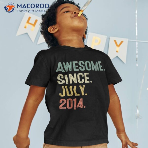 Funny 9 Year Old July 2014 Vintage Retro 9th Birthday Gift Shirt