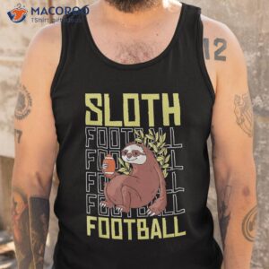 funny american football footballer player sloth shirt tank top