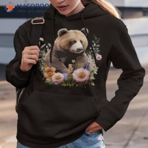 Funny Animal Bear Flowers Watercoloured Shirt