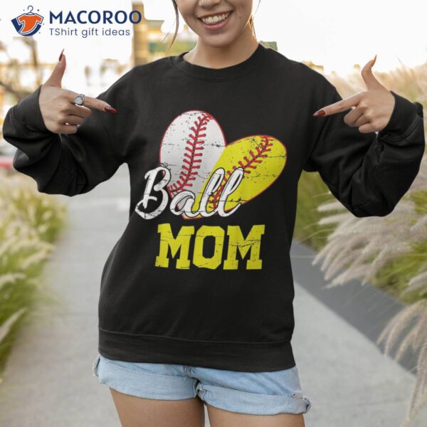 Funny Ball Mom Softball Baseball Gifts For Mothers Day Shirt