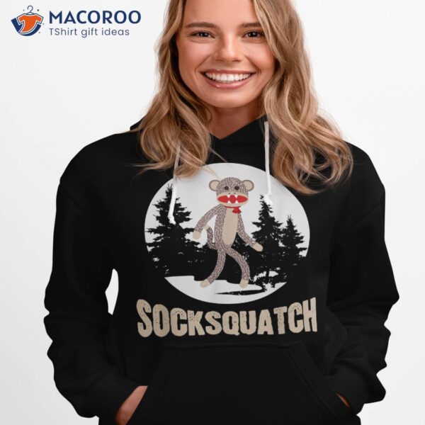 Funny Bigfoot Sighting Sock Monkey Sasquatch Socksquatch Shirt
