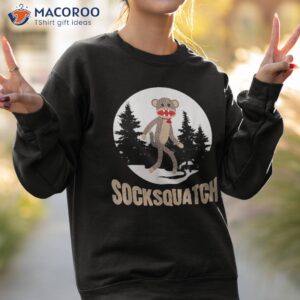 funny bigfoot sighting sock monkey sasquatch socksquatch shirt sweatshirt 2