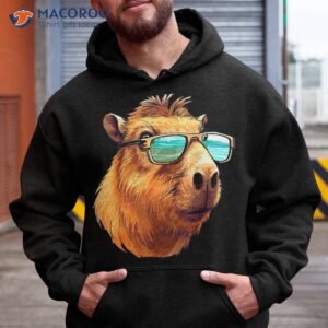 funny capybara with glasses beach summer animal lover shirt hoodie