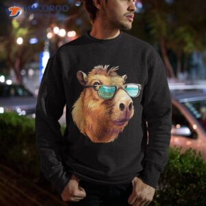 funny capybara with glasses beach summer animal lover shirt sweatshirt