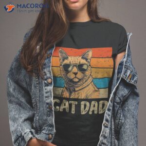 funny cat dad lovers father s day fathers shirt tshirt 2