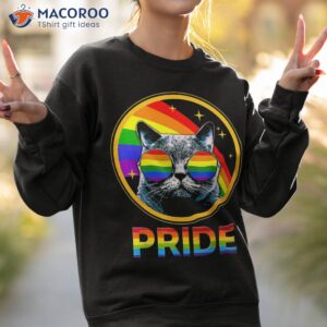 funny cat gay pride shirt rainbow sunglasses lgbtq lgbt sweatshirt 2