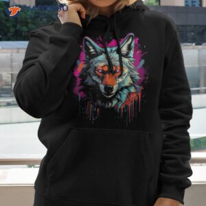 funny cool ferocious wolf lover design shirt hoodie
