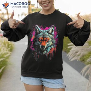 funny cool ferocious wolf lover design shirt sweatshirt