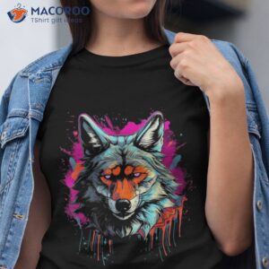 funny cool ferocious wolf lover design shirt tshirt