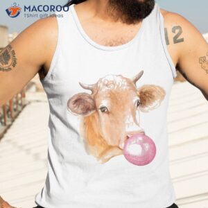 funny cow bubble gum not in the mood western farm animal shirt tank top 3