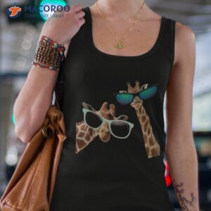 funny cute cool giraffes sunglasses color giraffe lovers shirt tank top 4