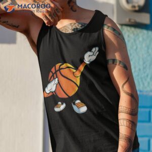 funny dabbing basketball dancing ball game in shoes for boys shirt tank top 1