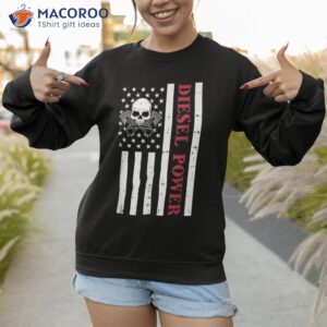 funny diesel mechanic motorcycle american power flag shirt sweatshirt