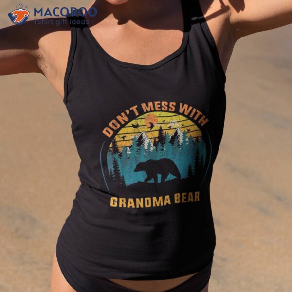 Funny Don’t Mess With Grandma Bear Vintage Retro Shirt